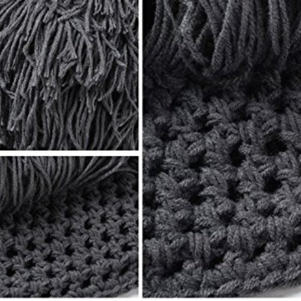 ✨✨BRAND NEW Halloween Costume Knit Mask Wig Beard Hat - Picture 5 of 5